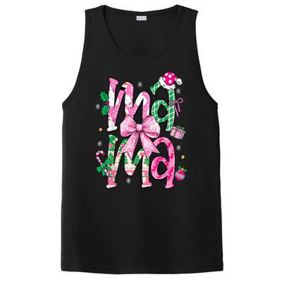 Retro Xmas Mama Coquette Bows Christmas Pajamas Gift PosiCharge Competitor Tank