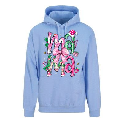 Retro Xmas Mama Coquette Bows Christmas Pajamas Gift Unisex Surf Hoodie