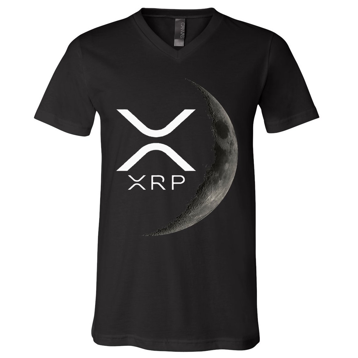 Ripple Xrp Moon V-Neck T-Shirt