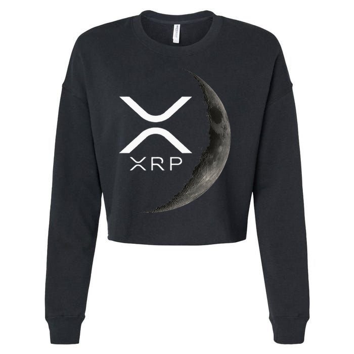Ripple Xrp Moon Cropped Pullover Crew