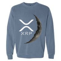 Ripple Xrp Moon Garment-Dyed Sweatshirt