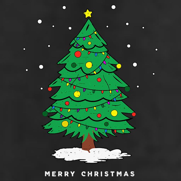 Retro Xmas Merry Christmas Tree Lights 25L Jumbo Tote