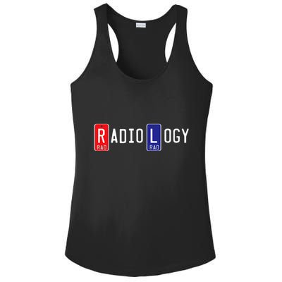 Radiology X Ray Marker  Right Left Lead Marker Ladies PosiCharge Competitor Racerback Tank