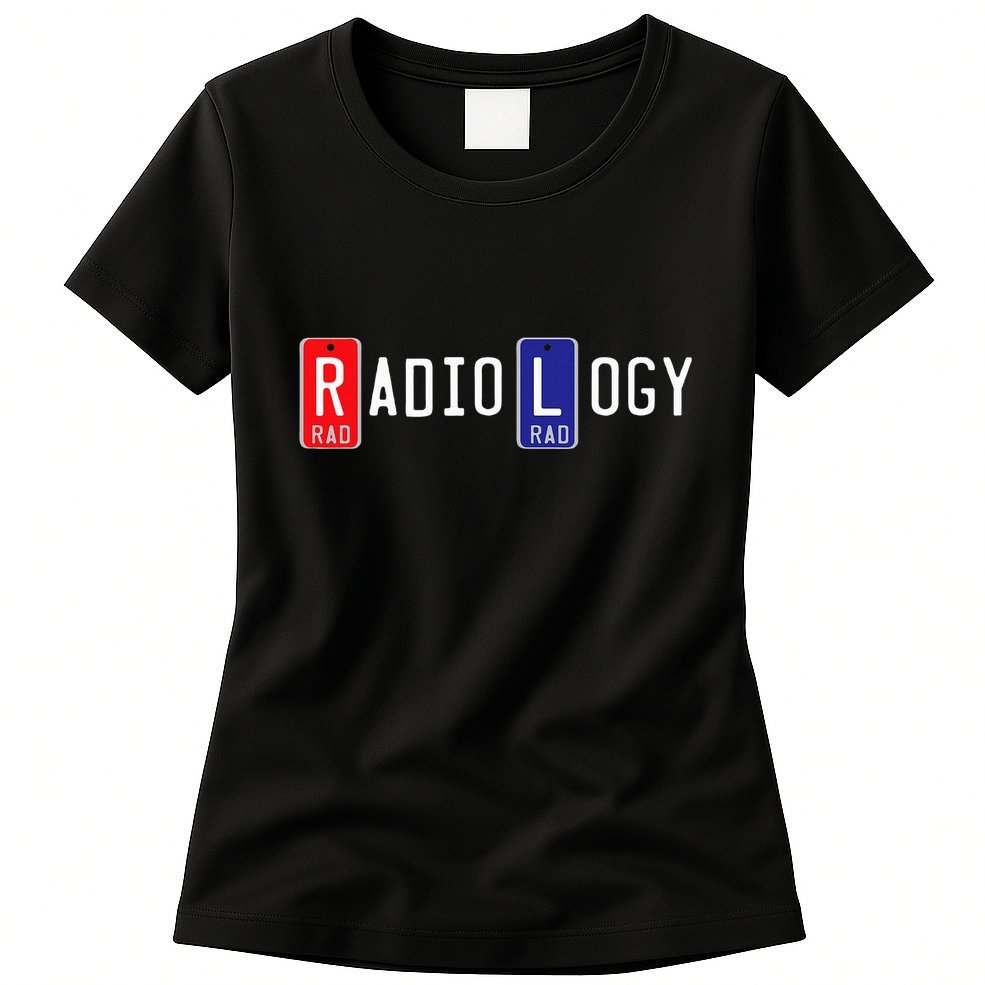 Radiology X Ray Marker  Right Left Lead Marker Womens T-Shirt