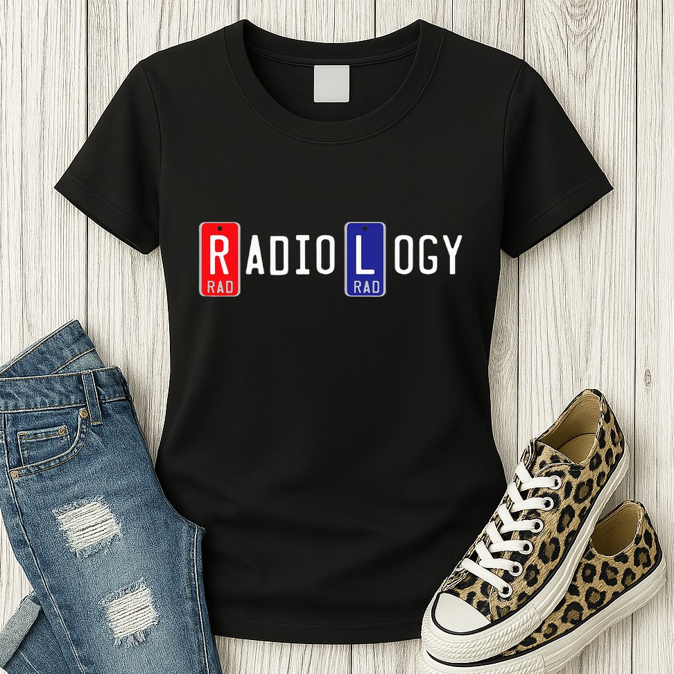 Radiology X Ray Marker  Right Left Lead Marker Womens T-Shirt