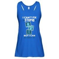 Radiology X Ray Meaningful Gift I Can't Fix Stupid But I Can Xmeaningful Giftray Ladies Essential Flowy Tank