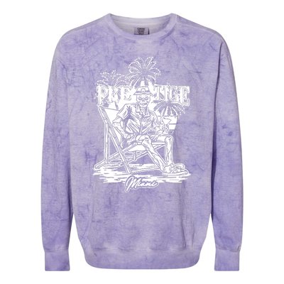 Rnl X Scump Prestige Miami Skeleton Colorblast Crewneck Sweatshirt