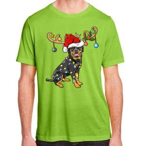 Rottweiler Xmas Santa's Reindeer Rottweiler Christmas Meaningful Gift Adult ChromaSoft Performance T-Shirt