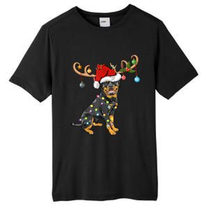 Rottweiler Xmas Santa's Reindeer Rottweiler Christmas Meaningful Gift Tall Fusion ChromaSoft Performance T-Shirt