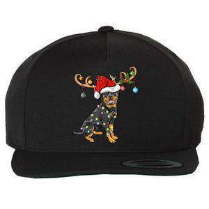 Rottweiler Xmas Santa's Reindeer Rottweiler Christmas Meaningful Gift Wool Snapback Cap