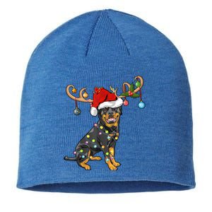 Rottweiler Xmas Santa's Reindeer Rottweiler Christmas Meaningful Gift Sustainable Beanie