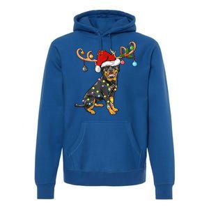 Rottweiler Xmas Santa's Reindeer Rottweiler Christmas Meaningful Gift Premium Hoodie