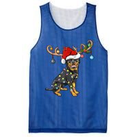 Rottweiler Xmas Santa's Reindeer Rottweiler Christmas Meaningful Gift Mesh Reversible Basketball Jersey Tank