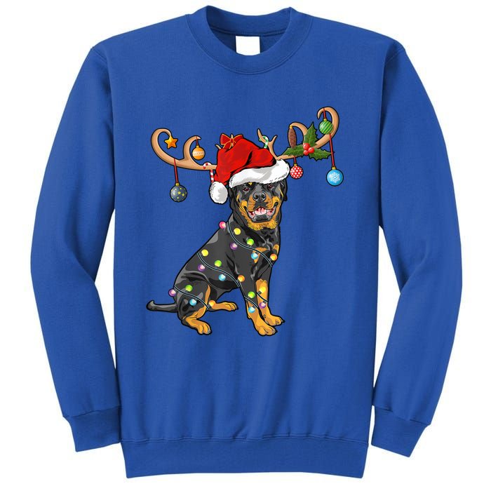 Rottweiler Xmas Santa's Reindeer Rottweiler Christmas Meaningful Gift Tall Sweatshirt