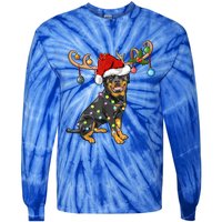 Rottweiler Xmas Santa's Reindeer Rottweiler Christmas Meaningful Gift Tie-Dye Long Sleeve Shirt