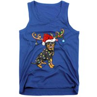 Rottweiler Xmas Santa's Reindeer Rottweiler Christmas Meaningful Gift Tank Top