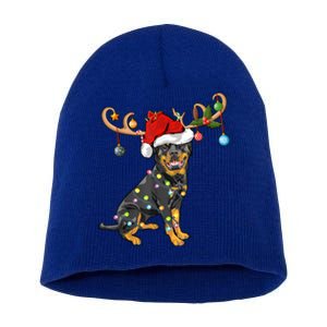 Rottweiler Xmas Santa's Reindeer Rottweiler Christmas Meaningful Gift Short Acrylic Beanie