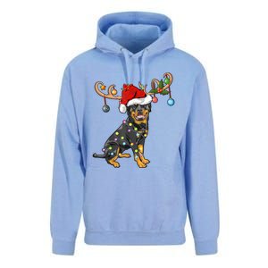 Rottweiler Xmas Santa's Reindeer Rottweiler Christmas Meaningful Gift Unisex Surf Hoodie