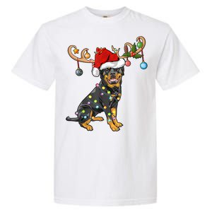 Rottweiler Xmas Santa's Reindeer Rottweiler Christmas Meaningful Gift Garment-Dyed Heavyweight T-Shirt