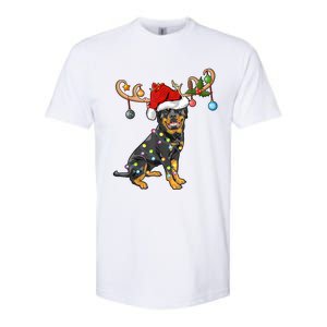 Rottweiler Xmas Santa's Reindeer Rottweiler Christmas Meaningful Gift Softstyle CVC T-Shirt