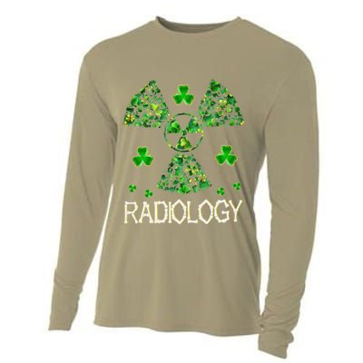 Radiology Xray Tech Shamrock St Patrick Day Radiologist Gift Cooling Performance Long Sleeve Crew