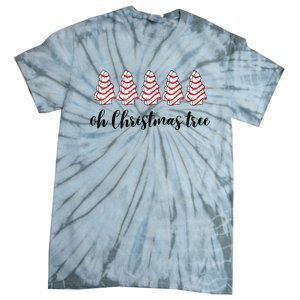 Retro Xmas Tree Cakes Tie-Dye T-Shirt