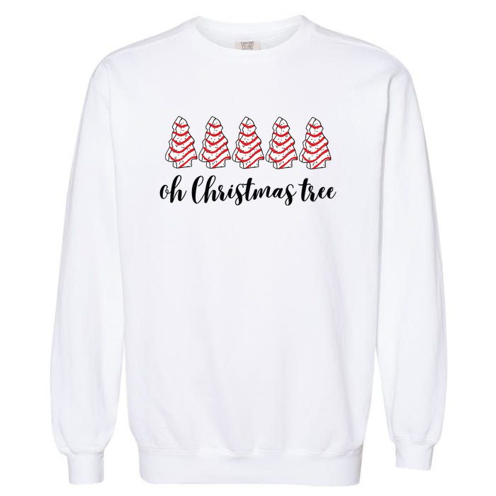 Retro Xmas Tree Cakes Garment-Dyed Sweatshirt