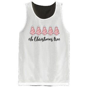 Retro Xmas Tree Cakes Mesh Reversible Basketball Jersey Tank