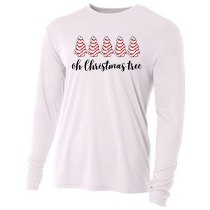 Retro Xmas Tree Cakes Cooling Performance Long Sleeve Crew