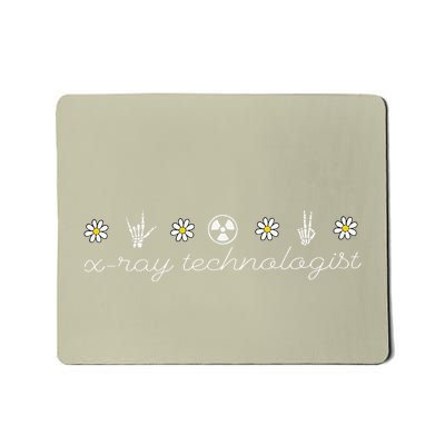 Retro Xray Technologist Skeleton Hand Daisy Flower Radiology Mousepad