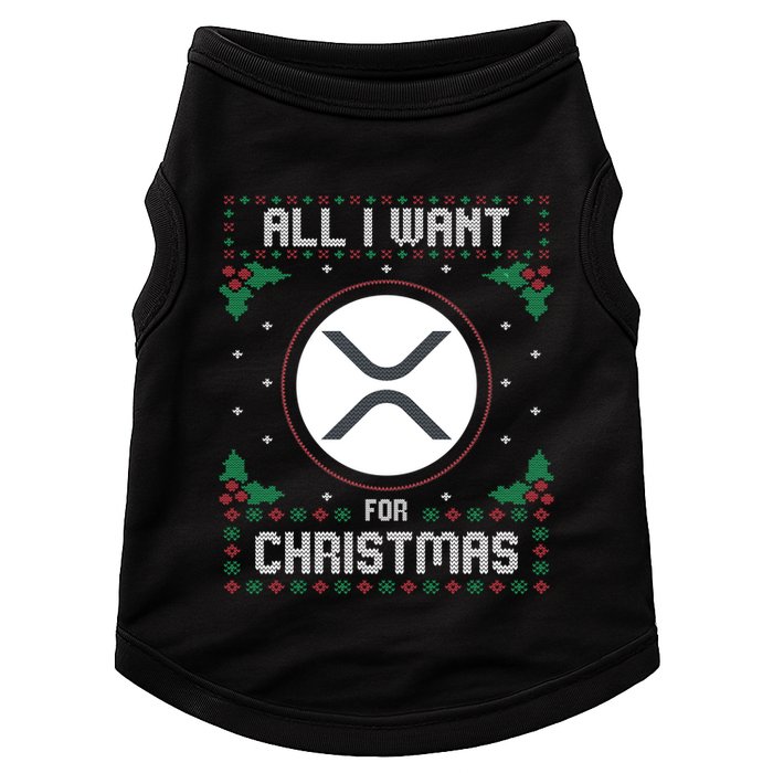Ripple Xrp Ugly Christmas Sweater All I Want For Xmas Meaningful Gift Doggie Tank