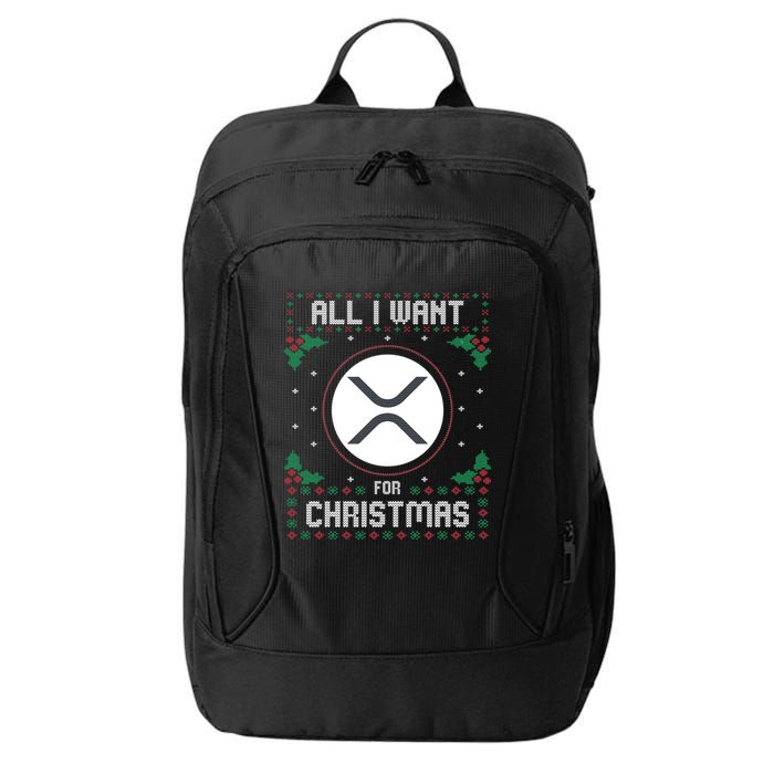 Ripple Xrp Ugly Christmas Sweater All I Want For Xmas Meaningful Gift City Backpack