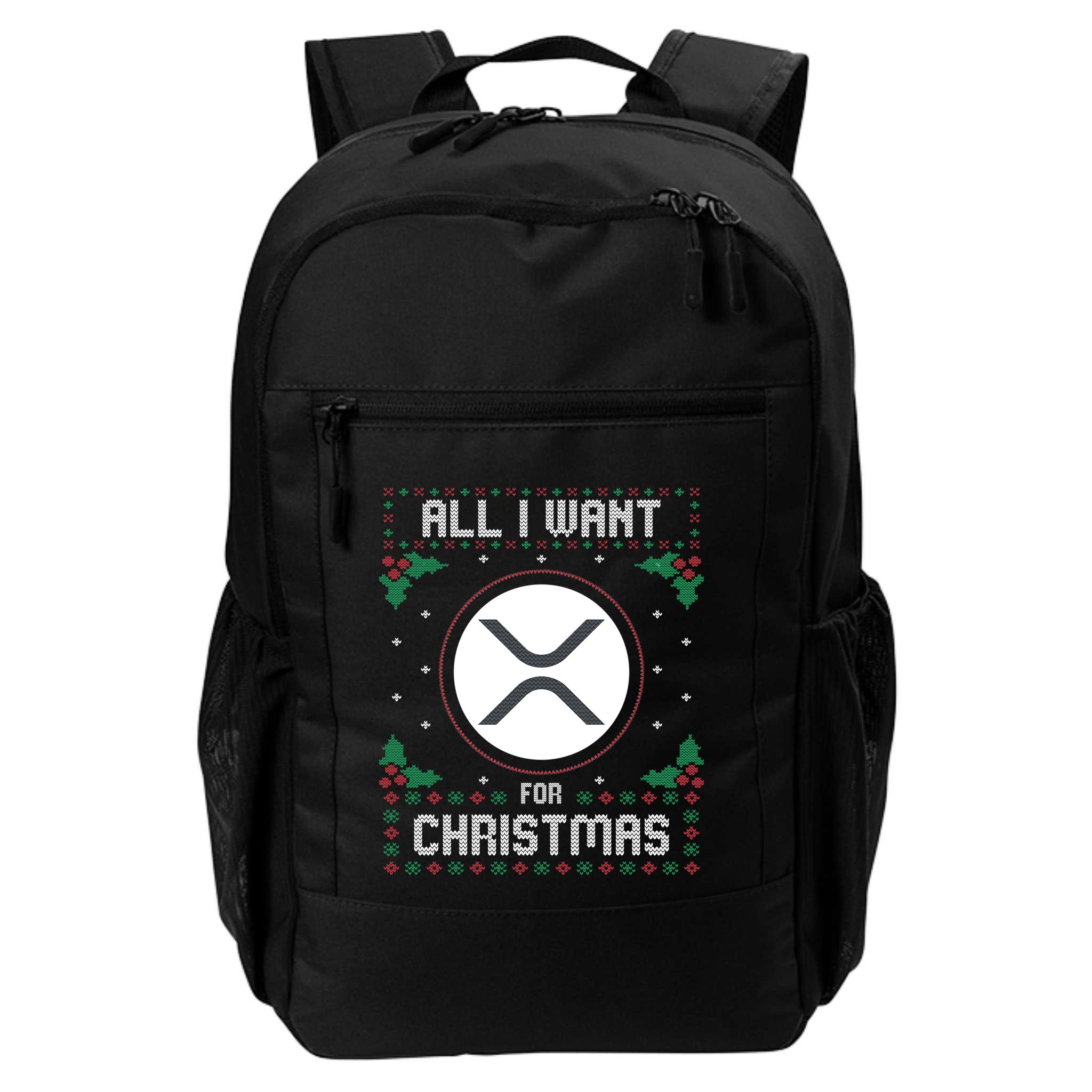 Ripple Xrp Ugly Christmas Sweater All I Want For Xmas Meaningful Gift Backpack