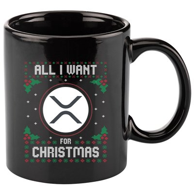 Ripple Xrp Ugly Christmas Sweater All I Want For Xmas Meaningful Gift 11oz C Handle Ceramic Mug