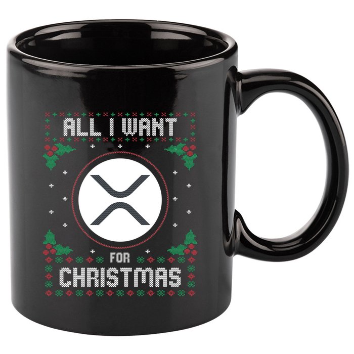 Ripple Xrp Ugly Christmas Sweater All I Want For Xmas Meaningful Gift 11oz C Handle Ceramic Mug