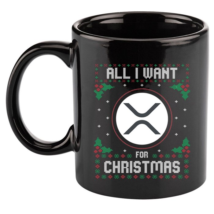 Ripple Xrp Ugly Christmas Sweater All I Want For Xmas Meaningful Gift 11oz C Handle Ceramic Mug