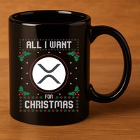 Ripple Xrp Ugly Christmas Sweater All I Want For Xmas Meaningful Gift 11oz C Handle Ceramic Mug
