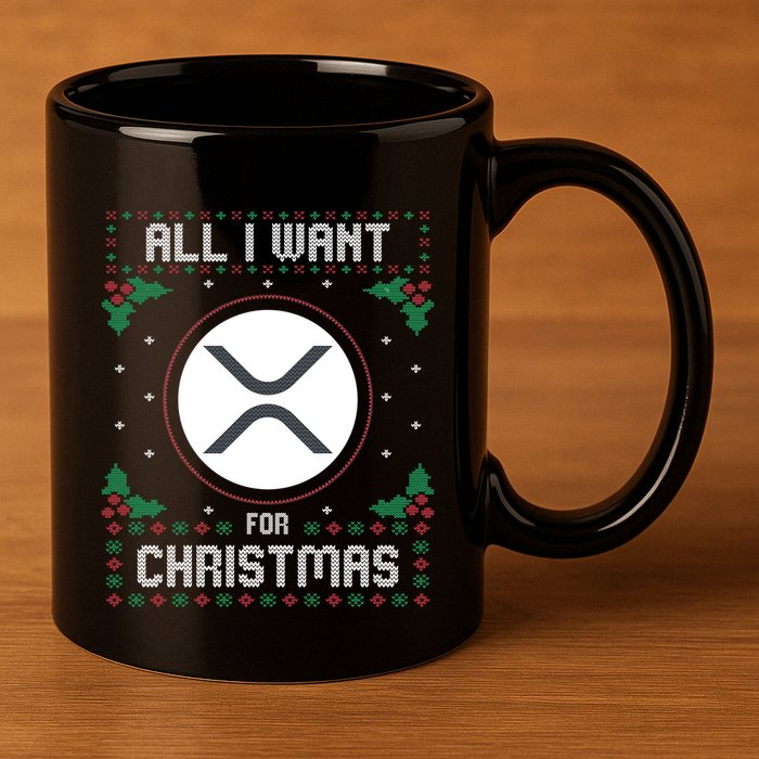 Ripple Xrp Ugly Christmas Sweater All I Want For Xmas Meaningful Gift 11oz C Handle Ceramic Mug