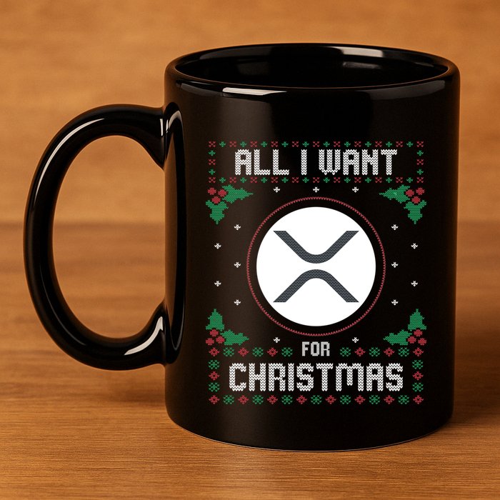 Ripple Xrp Ugly Christmas Sweater All I Want For Xmas Meaningful Gift 11oz C Handle Ceramic Mug
