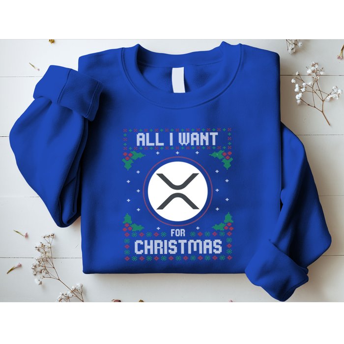 Ripple Xrp Ugly Christmas Sweater All I Want For Xmas Meaningful Gift Sweatshirt