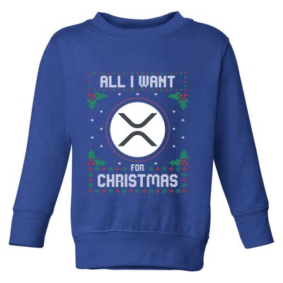 Ripple Xrp Ugly Christmas Sweater All I Want For Xmas Meaningful Gift Toddler Sweatshirt
