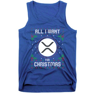 Ripple Xrp Ugly Christmas Sweater All I Want For Xmas Meaningful Gift Tank Top