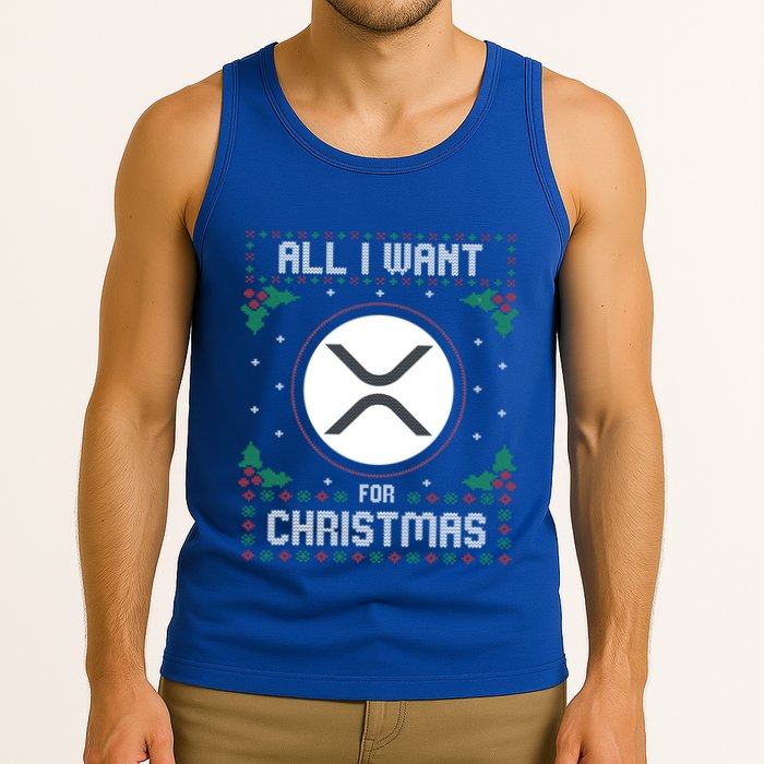 Ripple Xrp Ugly Christmas Sweater All I Want For Xmas Meaningful Gift Tank Top