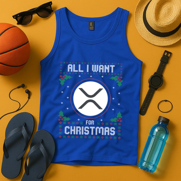 Ripple Xrp Ugly Christmas Sweater All I Want For Xmas Meaningful Gift Tank Top