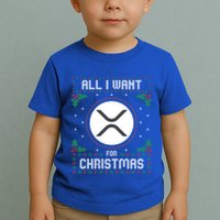 Ripple Xrp Ugly Christmas Sweater All I Want For Xmas Meaningful Gift Toddler T-Shirt