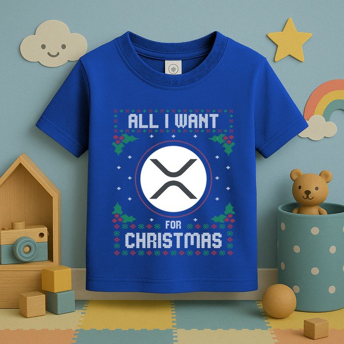 Ripple Xrp Ugly Christmas Sweater All I Want For Xmas Meaningful Gift Toddler T-Shirt