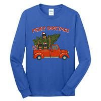 Rottweiler Xmas Vintage Red Pickup Retro Truck Meaningful Gift Tall Long Sleeve T-Shirt