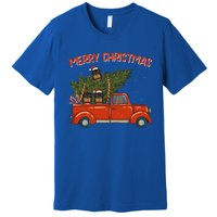 Rottweiler Xmas Vintage Red Pickup Retro Truck Meaningful Gift Premium T-Shirt