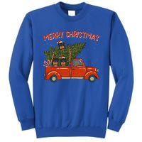 Rottweiler Xmas Vintage Red Pickup Retro Truck Meaningful Gift Tall Sweatshirt