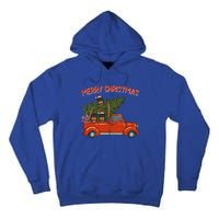 Rottweiler Xmas Vintage Red Pickup Retro Truck Meaningful Gift Tall Hoodie